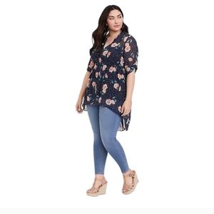Torrid hi-low chiffon tunic
